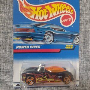 1997 Hot Wheels Mainline/Collector #869 POWER PIPES Black w/Orange NEW IN PACK